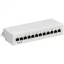 Wentronic Goobay CAT 6 Mini/Desktop patch panel, 12 portov, sivá – STP tienený, sivá (69306)