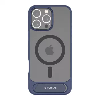 Puzdro Torras Pstand Series pre iPhone 16 Pro — modré, tenké, ľahké ochranné puzdro