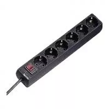 Hama 00030394 prepäťová ochrana čierna 6 AC zásuviek 230 V 1.4 m