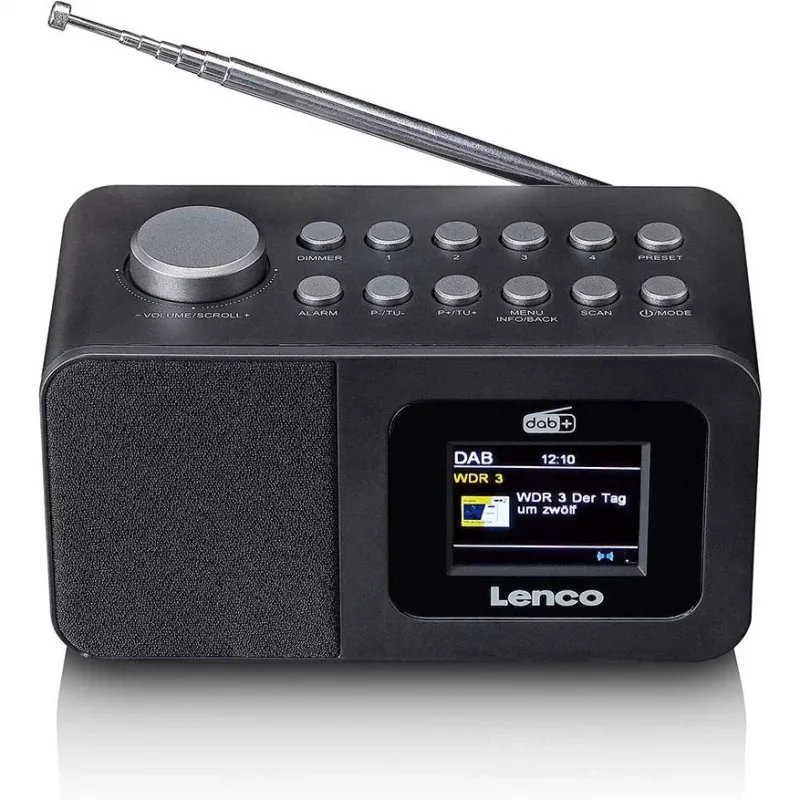 Lenco CR-625BK rádiobudík DAB+/FM s Bluetooth a bezdrôtovým nabíjaním, čierny
