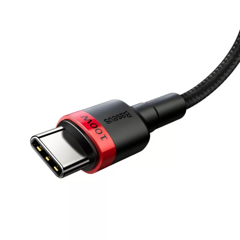 Baseus Cafule PD2.0 100W Flash-Charging USB na Type-C kábel (20V 5A) 2m červená+čierna