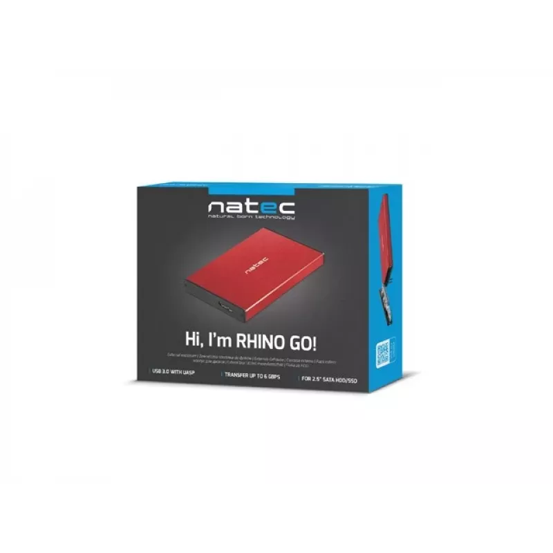 NATEC HDD ENCLOSURE RHINO GO (USB 3.0, 2,5