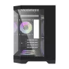 Darflash FT418 počítačová skriňa + 6 aRGB ventilátorov (čierna)