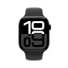 Apple Watch Series 10 GPS 46 mm puzdro z hliníka v Jet Black s čiernym športovým náramkom – M/L