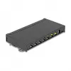 Patch panel DELOCK Mini Desktop RJ45 8 portov Cat.6A tienený čierny na stôl, stenu alebo lištu DIN