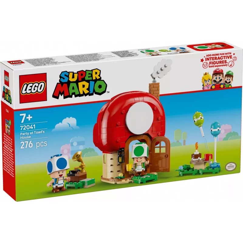 LEGO Super Mario Párty v Toadovom dome sada 72041 s interaktívnymi hracími funkciami