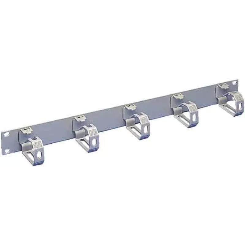 Rittal DK 7159.035 Panel na vedenie káblov 19 palcov, 1 U, 5 vodiacich krúžkov na káble, RAL 7035