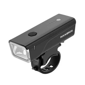 Rockbros cyklistické svetlo + USB-C - USB-A kábel 260 lm čierne