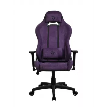 Herná stolička Arozzi Torretta SoftFabric fialová – ergonomický dizajn, nastaviteľné podrúčky, sklopné operadlo