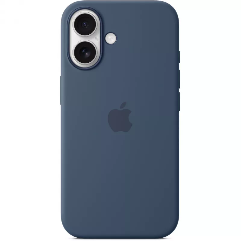 Apple MYY23ZM/A silikónové puzdro s MagSafe pre iPhone 16, modré (Denim)