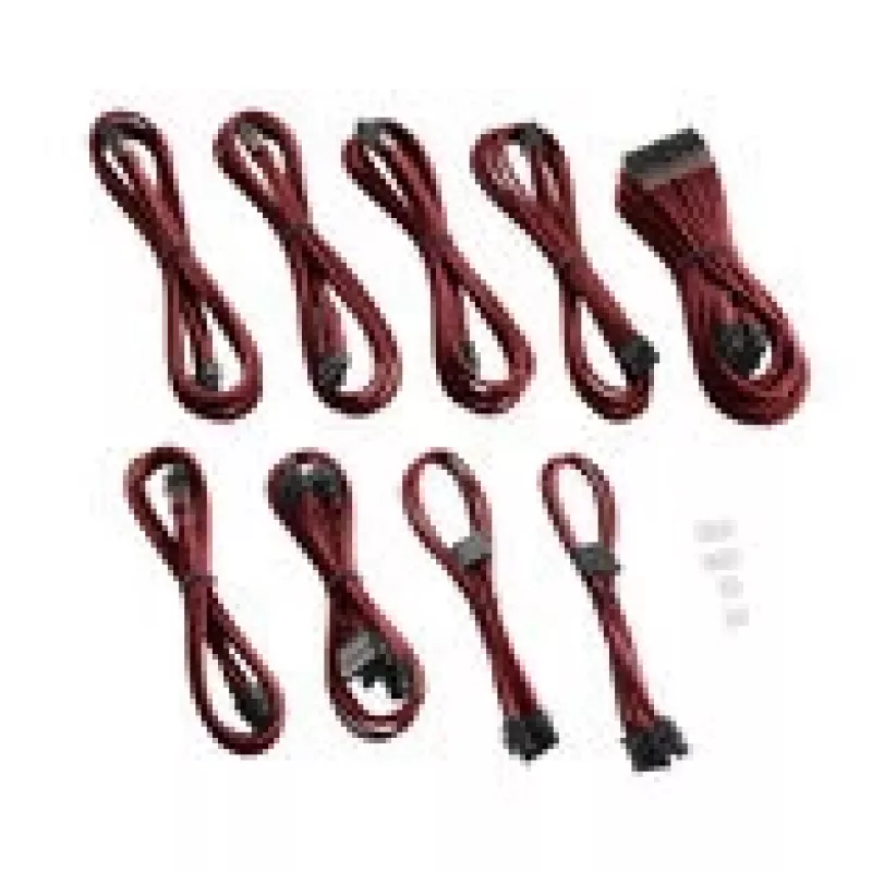 CableMod PRO Series ModMesh C-Series RMi & RMx káblový kit - napájací káblový kit - tvarovaný - Blood Red (CM-PCSR-FKIT-NKBR-R)