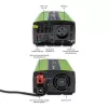 Automobilový menič Qoltec Monolith 600 W zelená 12 V