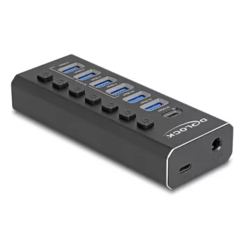 DeLOCK 64326 rozbočovač USB 3.2 Gen 2 (3.1 Gen 2) Type-C 10000 Mbit/s čierny