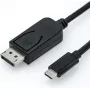 Roline - externý video adaptér - USB-C 3.1 - DisplayPort - čierny