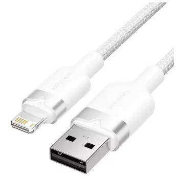 Lightning kábel Vention LANWF — 1 m, USB-A na Lightning, biely
