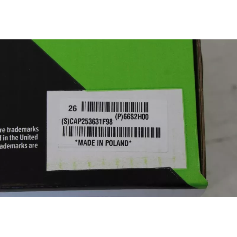 Tonerová kazeta Lexmark Cartridge CollecReturn Program 66S2H00, čierna, 28 400 strán — poškodený obal