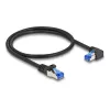 Sieťový kábel DeLOCK RJ45 Cat.6A S/FTP 0,5 m čierny