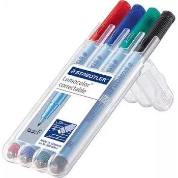 Fixka Staedtler Lumocolor correctable 305 4 kusy zelená čierna modrá červená