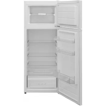 Chladnička s mrazničkou AMICA FD2355.4(E) — 235 L, mraznička hore, biela, R600a, voľne stojaca, 1450×540×570 mm