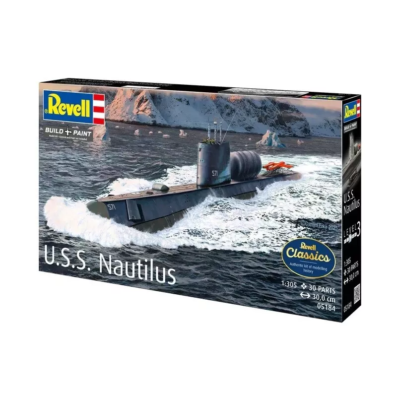 Plastový model lode REVELL U.S.S. Nautilus mierka 1:305, stavebnica 05184