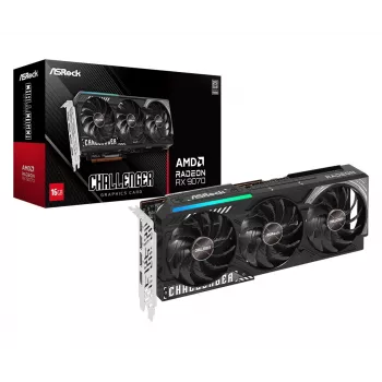 Grafická karta ASRock Challenger Radeon RX 9070 — 16 GB GDDR6, 256-bit, PCIe 5.0, 3x DisplayPort 2.1a + HDMI 2.1b