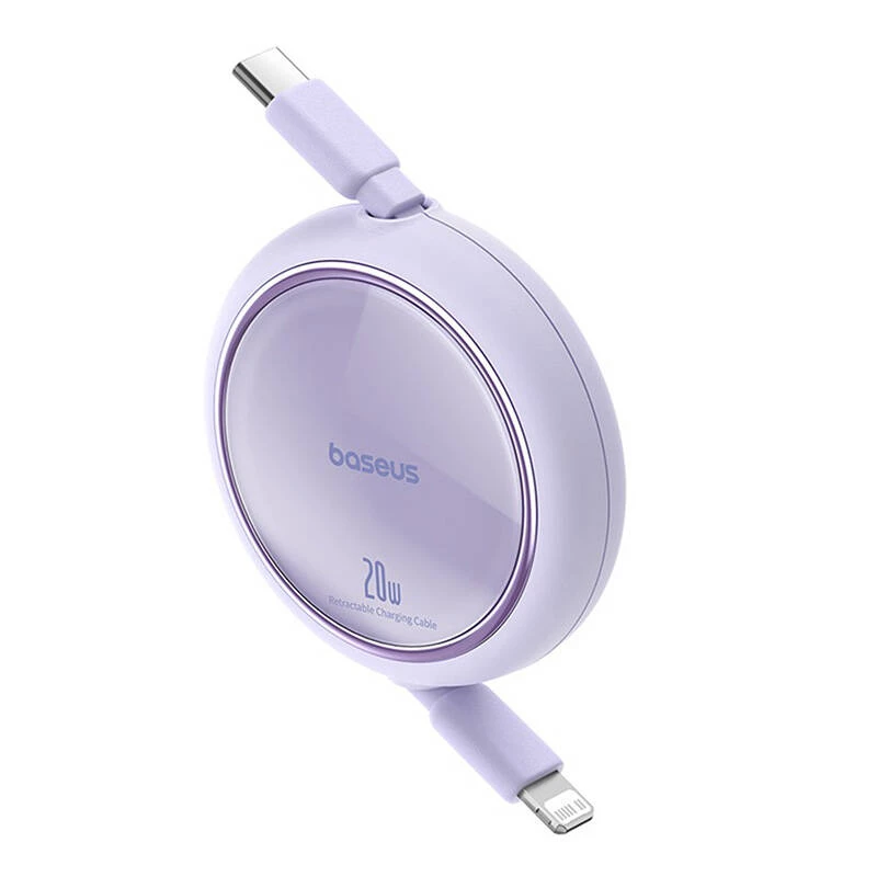 Baseus Free2Pull - 20 W USB-C na Lightning vyťahovací kábel, 1 m (fialový)