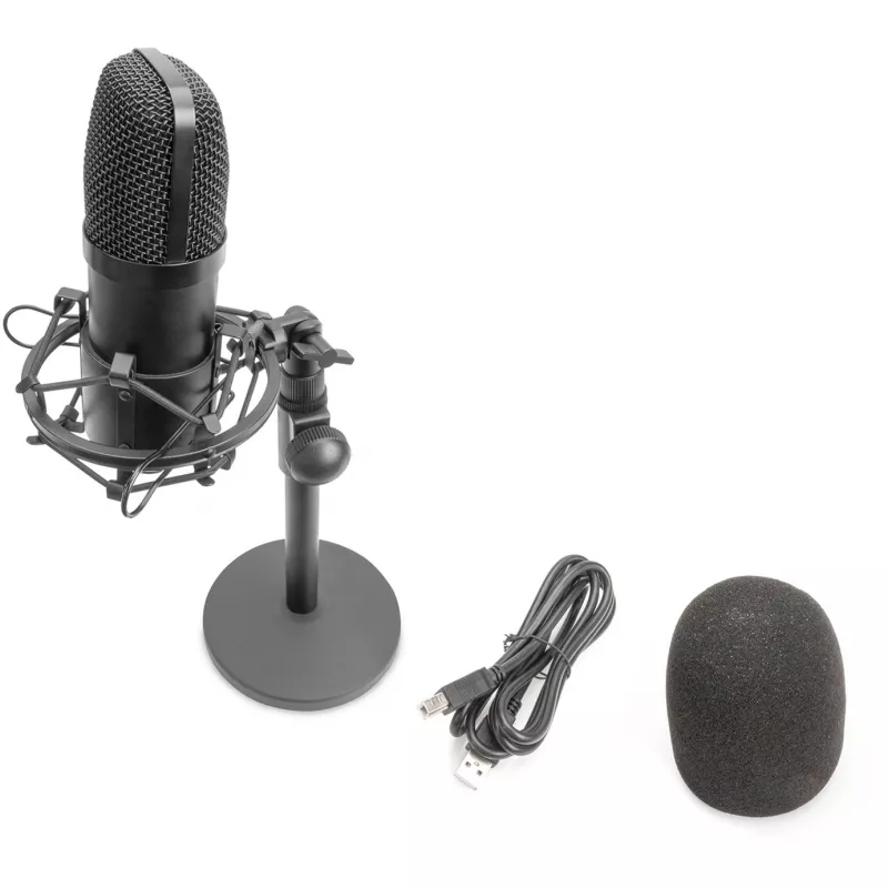 USB kondenzátorový mikrofón, štúdiový čierny