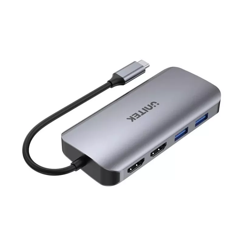 USB-C Hub Unitek D1122A01 s 2x HDMI 4K a 100W Power Delivery