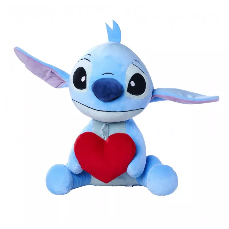 Plüšová hračka SIMBA Stitch so srdcom 50 cm, mäkká maznavá postavička