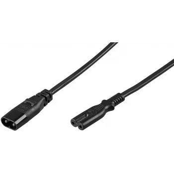 Wentronic IEC-60320-C8 na IEC-60320-C7 2m C8 konektor samica na C7 konektor samica čierna (97201)