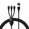 USB kábel Baseus CASS030101 1,2 m USB-A/USB-C USB-C/Micro-USB-B/Lightning čierny