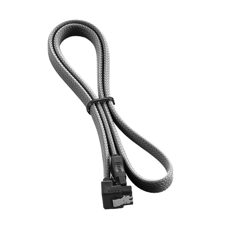 CableMod ModMesh - SATA kábel - Serial ATA 150/300/600 - SATA (W) pravouhlý na SATA (W) - 60 cm - uhlíková (CM-CAB-RSAT-N60KC-R)