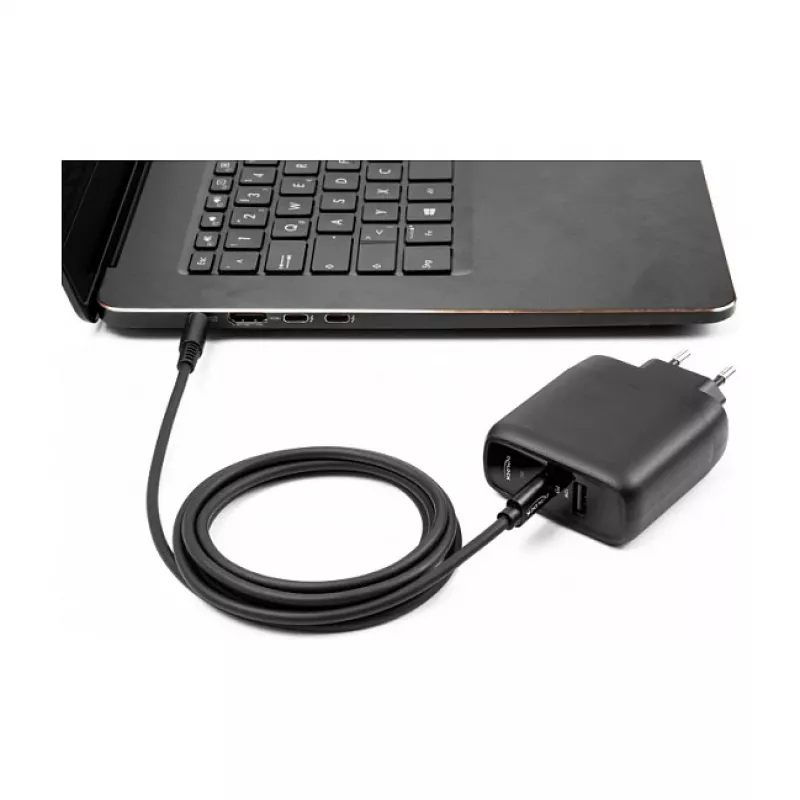 DeLOCK napájací kábel k notebooku USB Type-C konektor samec na Dell 4.5 x 3.0 mm konektor samec 1,5 m 20 V