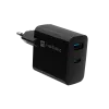 Káblová nabíjačka pre mobilné zariadenia NATEC NUC-2143, 45 W, USB-C PD 3.0 + USB-A QC 3.0, 110–240 V, čierna