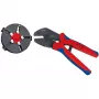 Káblové krimpovacie a odizolovacie kliešte Knipex 97 33 01 modrá červená
