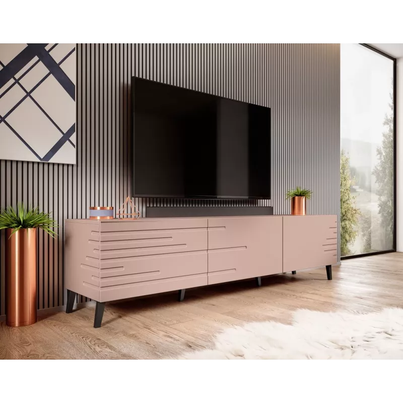 Cama RTV skrinka NOVA 186x40x48 ružová matná