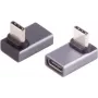 USB-C adaptér ShiverPeaks Pro 90° uhol – pravouhlý USB-C konektor samec, pre zariadenia kompatibilné s USB4/USB3.2