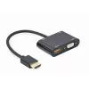 Gembird A-HDMIM-HDMIFVGAF-01 adaptér HDMI samec na HDMI samica + VGA samica s audio a napájacím portom