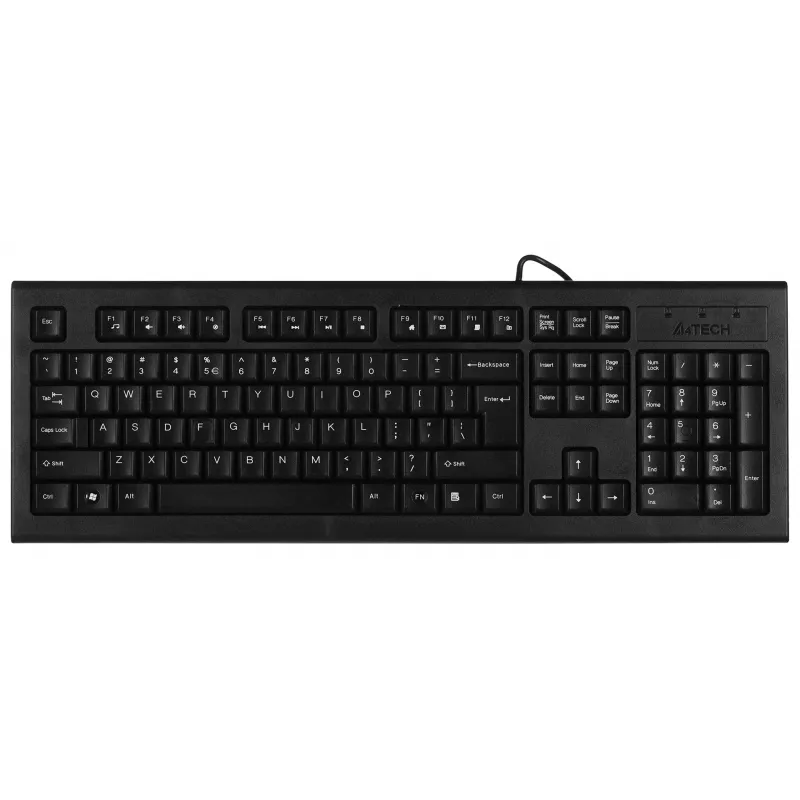 A4Tech KR-85 klávesnica USB QWERTY US angličtina čierna