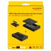 Puzdro na HDD/SSD DeLOCK 42020 čierne 2,5 palca USB Type-C 10 Gbit/s