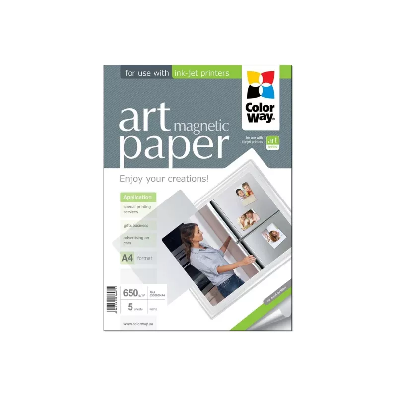 ART | biela | 650 g/m² | A4 | A4 | Matný magnetický fotopapier