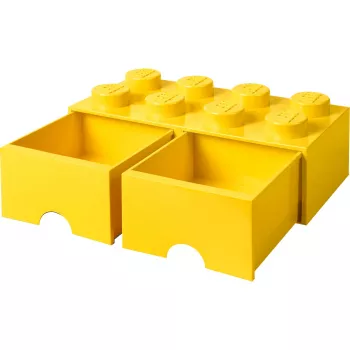 LEGO úložná zásuvka kocka 8 — žltá (model 40061732) úložná zásuvka na kocky a drobné diely