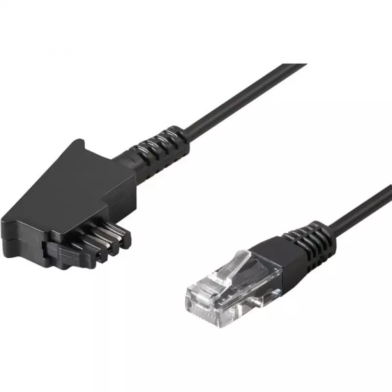 Wentronic Goobay - telefónny kábel - TAE-F (M) - RJ-45 (M) - 15 m - čierny (51236)