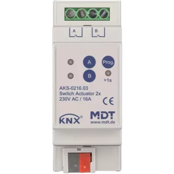 MDT technologies spínací aktor 2-násobný 2TE REG, 16A, 230VAC AKS-0216.03 (AKS-0216.03)