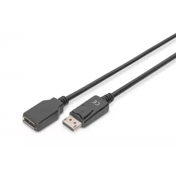 Digitus ASSMANN - predlžovací kábel DisplayPort - DisplayPort (M) - DisplayPort (W) - 2 m (DisplayPort 1.2) - zaliaty - čierny (AK-340200-020-S)