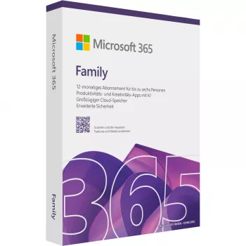 Microsoft 365 Family Box Pack 1 rok až pre 6 osôb Android iOS Windows MacOS