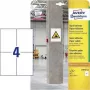 Avery Zweckform L7876 - extra silné permanentné lepidlo obdĺžnikové papierové etikety - biela - 100 x 148 mm 80 rolí (20 rolí x 4) (L7876-20)