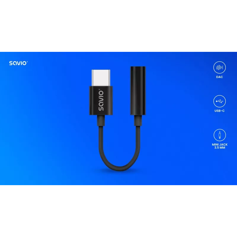 Adaptér audio USB-C Jack 3,5mm AK-74