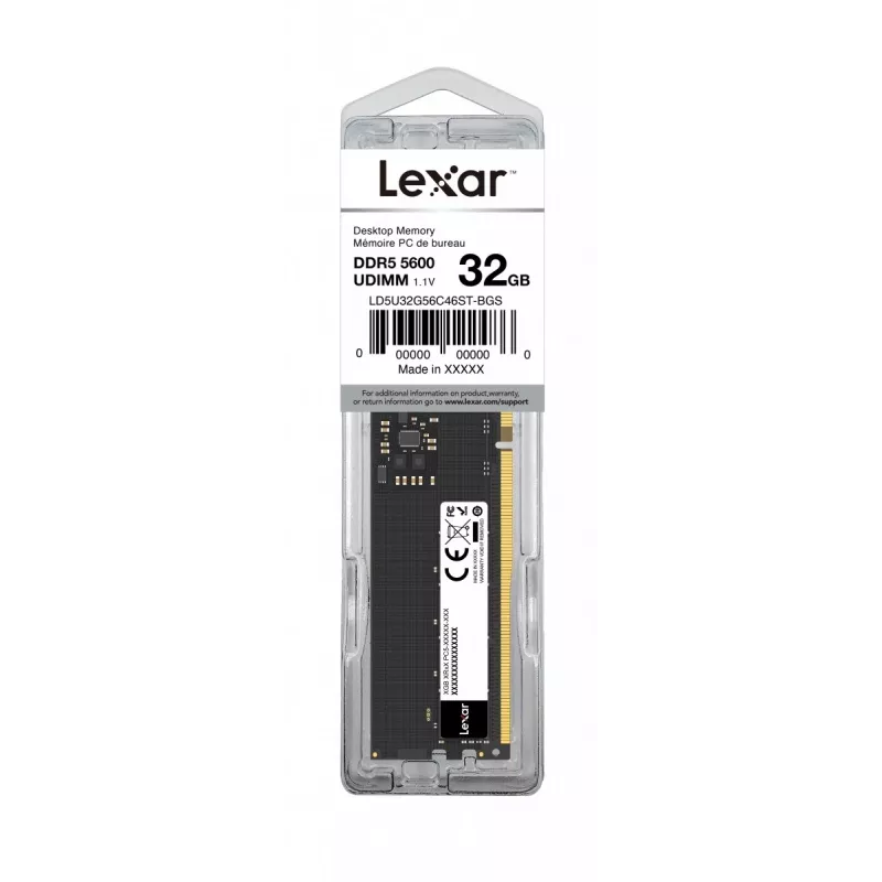 Lexar DDR5 - modul - 32 GB - DIMM 288-PIN - 5600 MT/s / PC5-44800