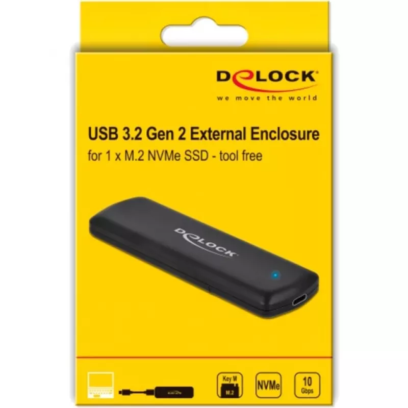 SSD puzdro DeLOCK 42615 čierne M.2